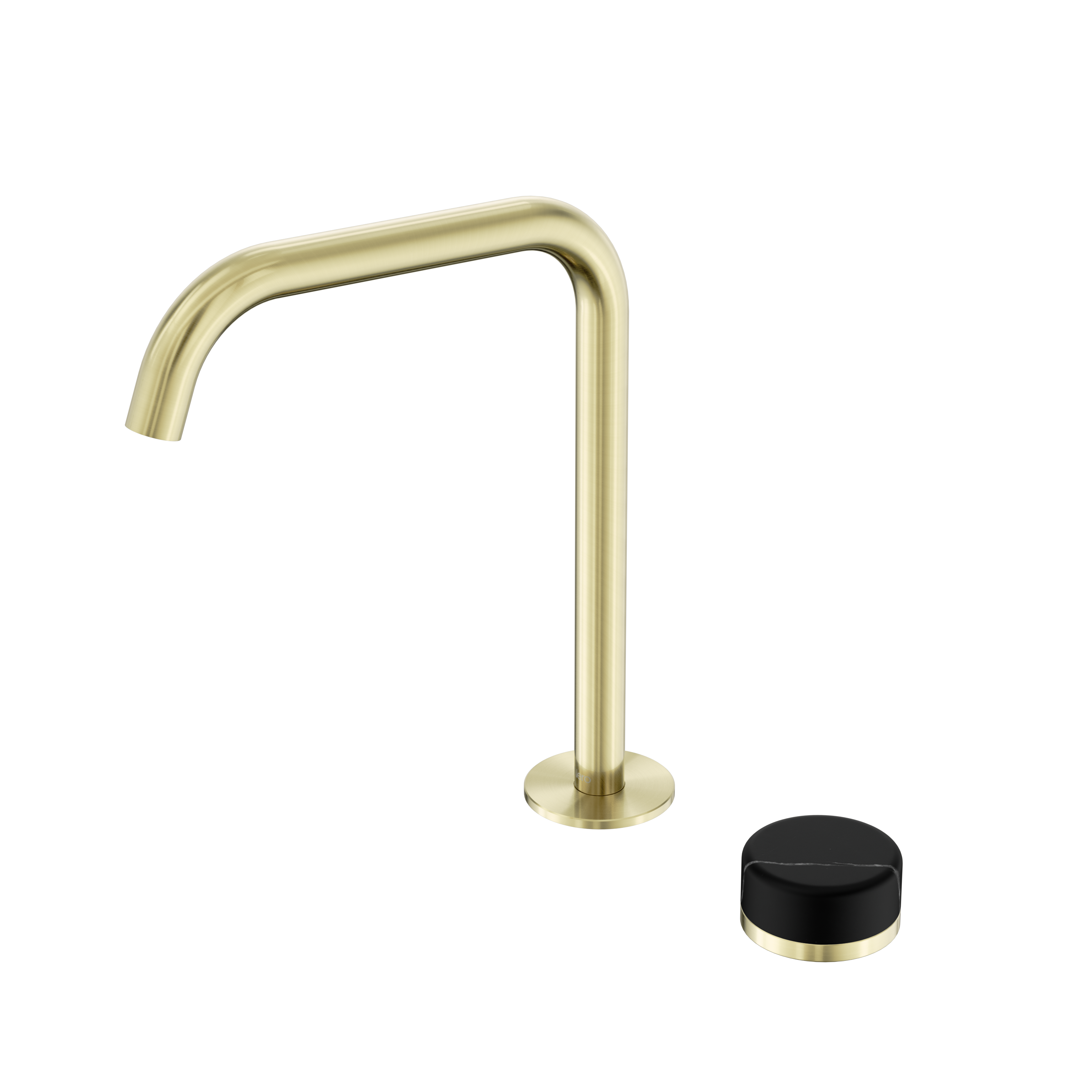 Nero Serenity Progressive Bath/Kitchen Mixer Edge Spout With Marquina Black Handle