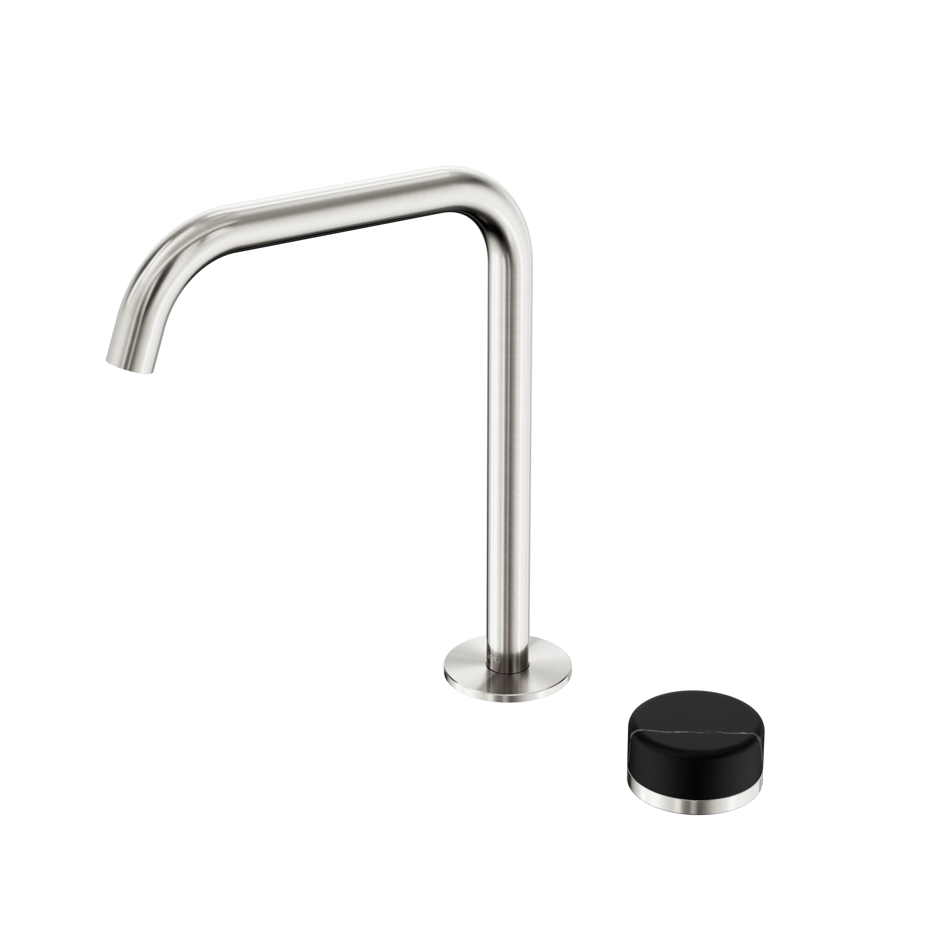 Nero Serenity Progressive Bath/Kitchen Mixer Edge Spout With Marquina Black Handle