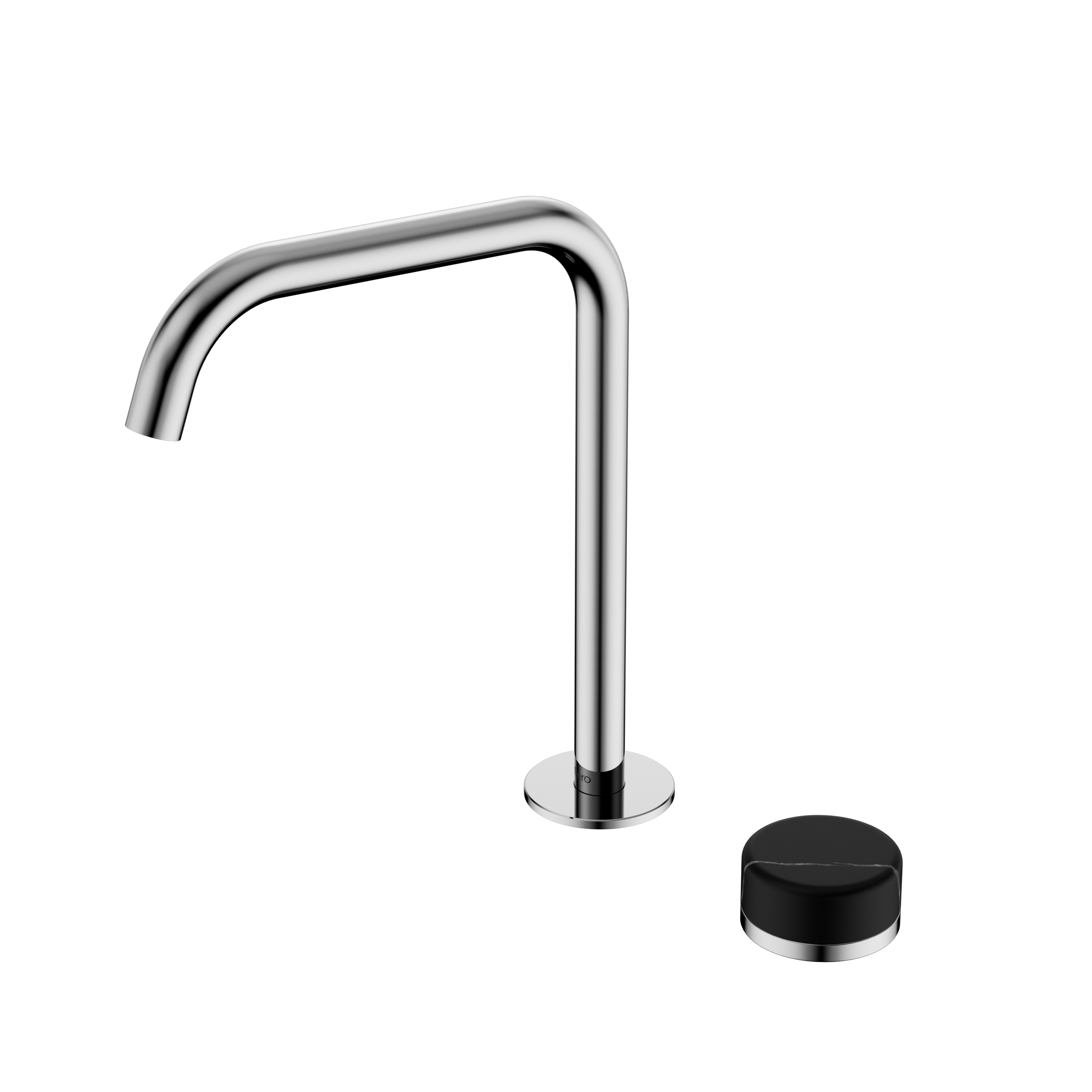 Nero Serenity Progressive Bath/Kitchen Mixer Edge Spout With Marquina Black Handle
