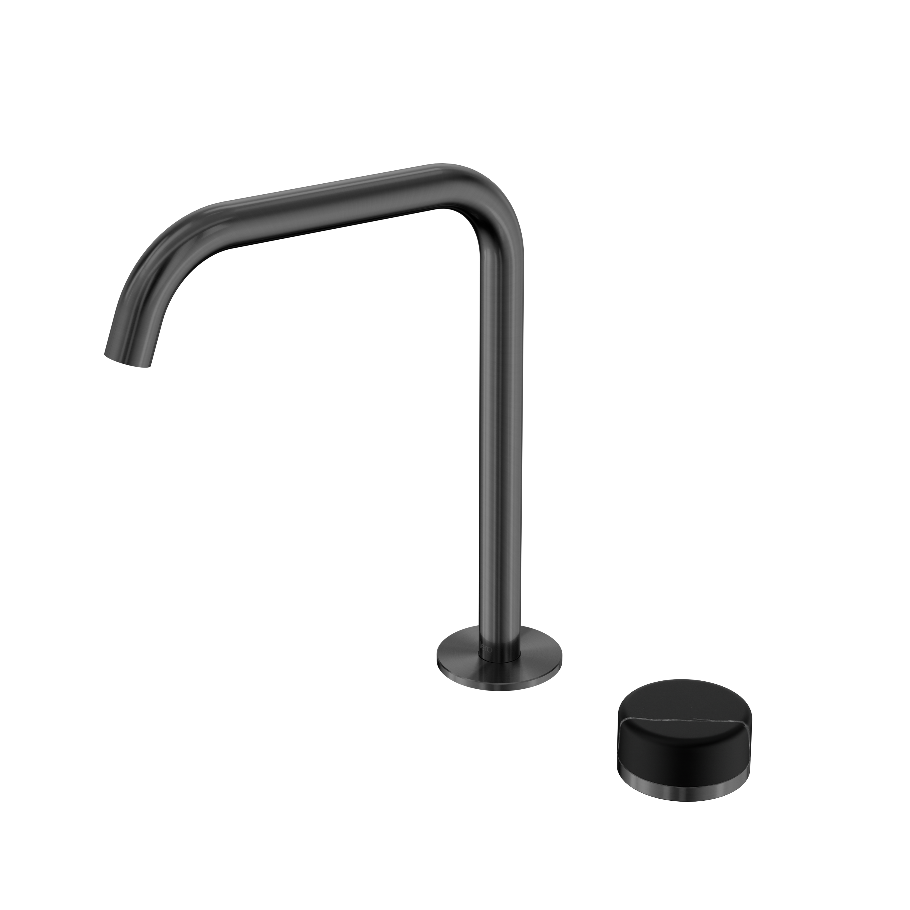 Nero Serenity Progressive Bath/Kitchen Mixer Edge Spout With Marquina Black Handle