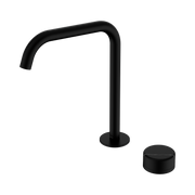 Nero Serenity Progressive Bath/Kitchen Mixer Edge Spout With Marquina Black Handle, Matte Black