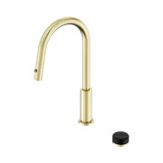 Nero Serenity Progressive Pull Out kitchen Set With Marquina Black Handle, Brushed Gold