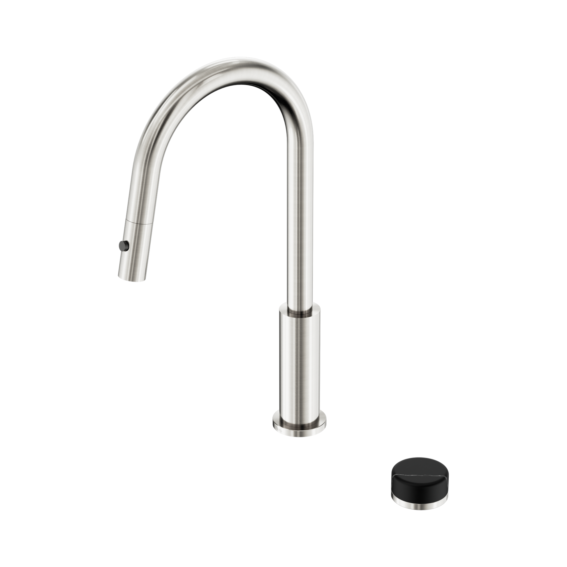 Nero Serenity Progressive Pull Out kitchen Set With Marquina Black Handle, Brushed Nickel