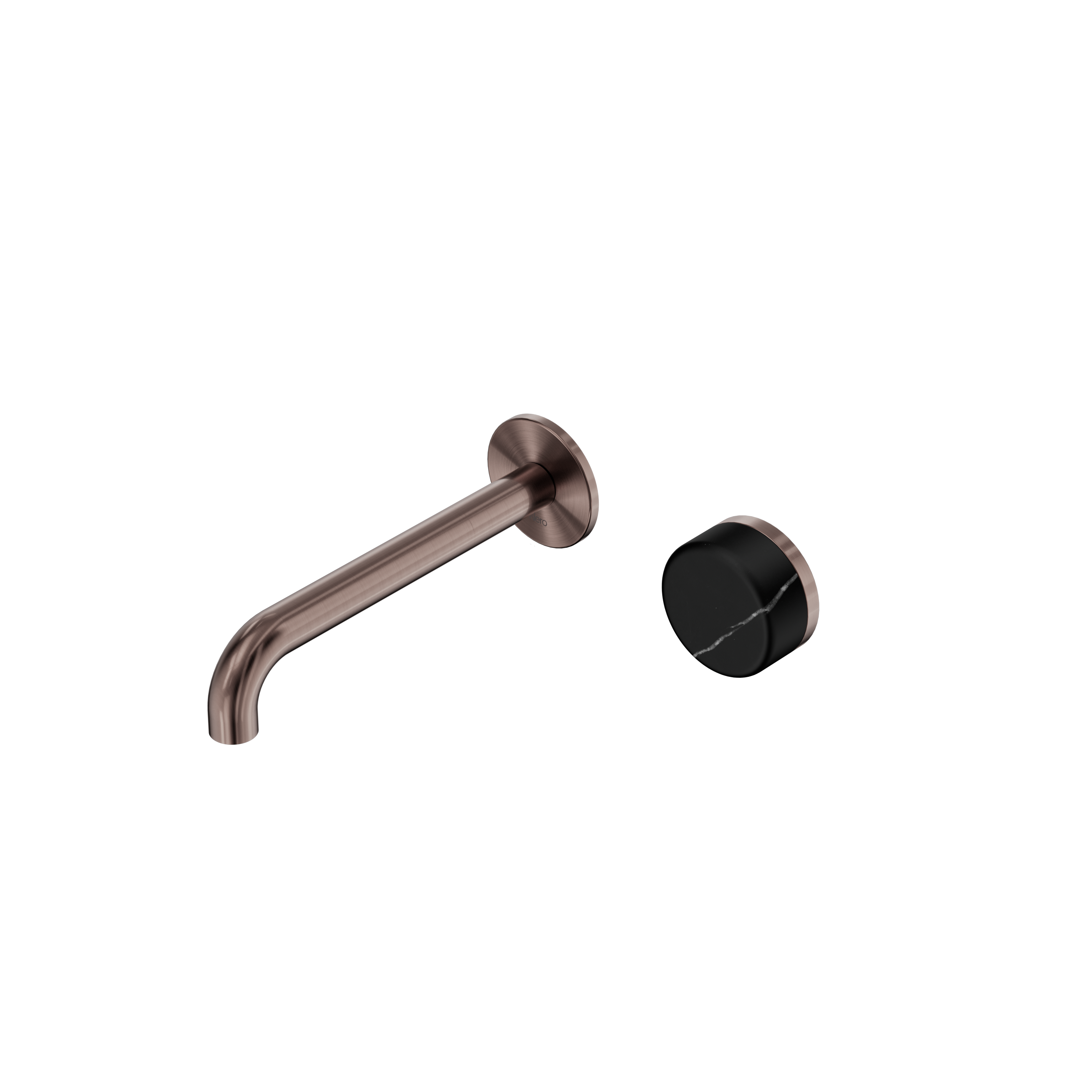 Nero Serenity Progressive Wall Basin Mixer Spout With Marquina Black Handle