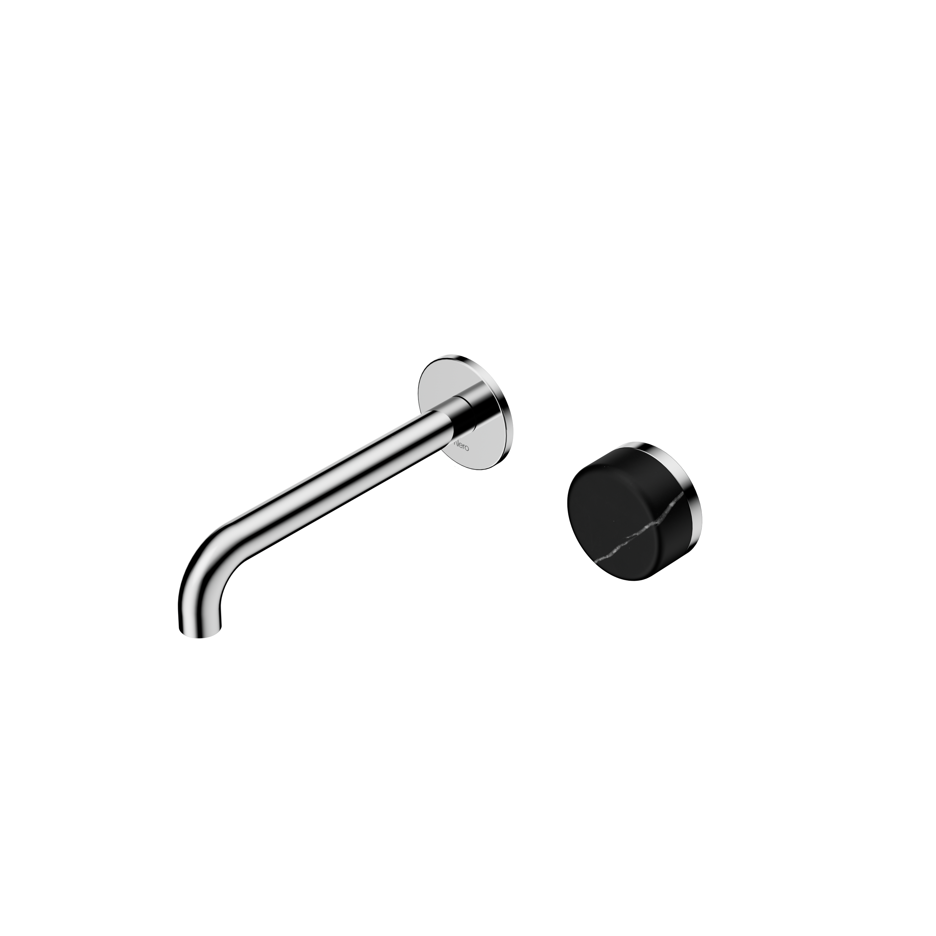 Nero Serenity Progressive Wall Basin Mixer Spout With Marquina Black Handle