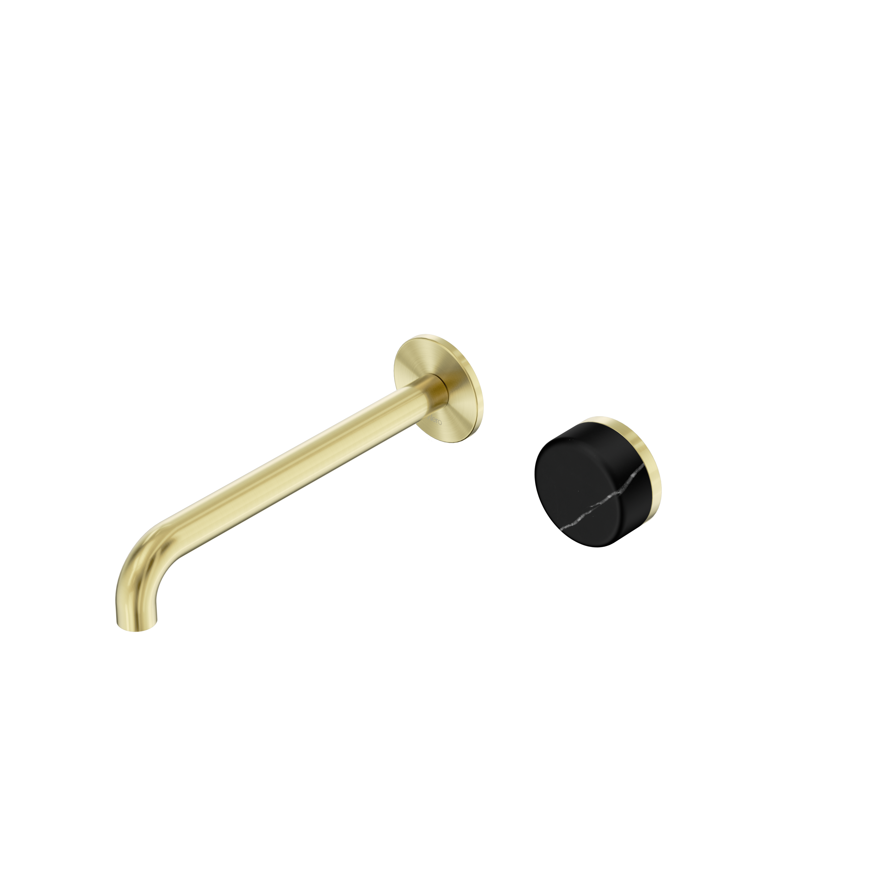 Nero Serenity Progressive Wall Basin Mixer Spout With Marquina Black Handle