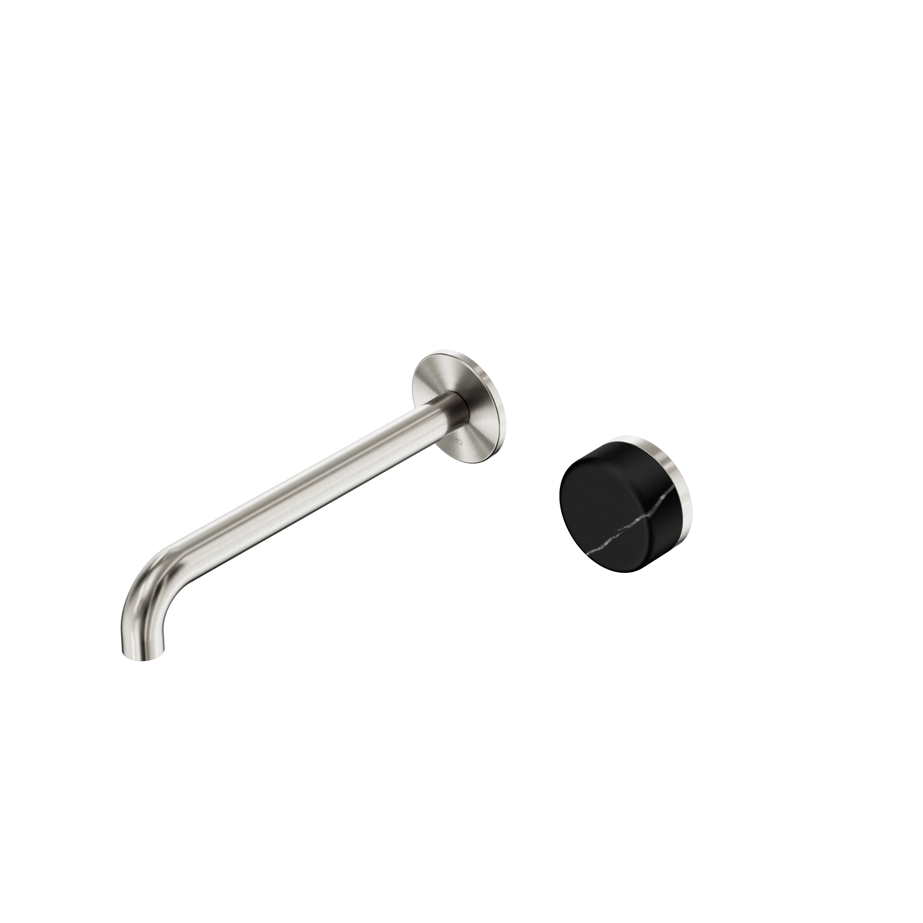Nero Serenity Progressive Wall Basin Mixer Spout With Marquina Black Handle