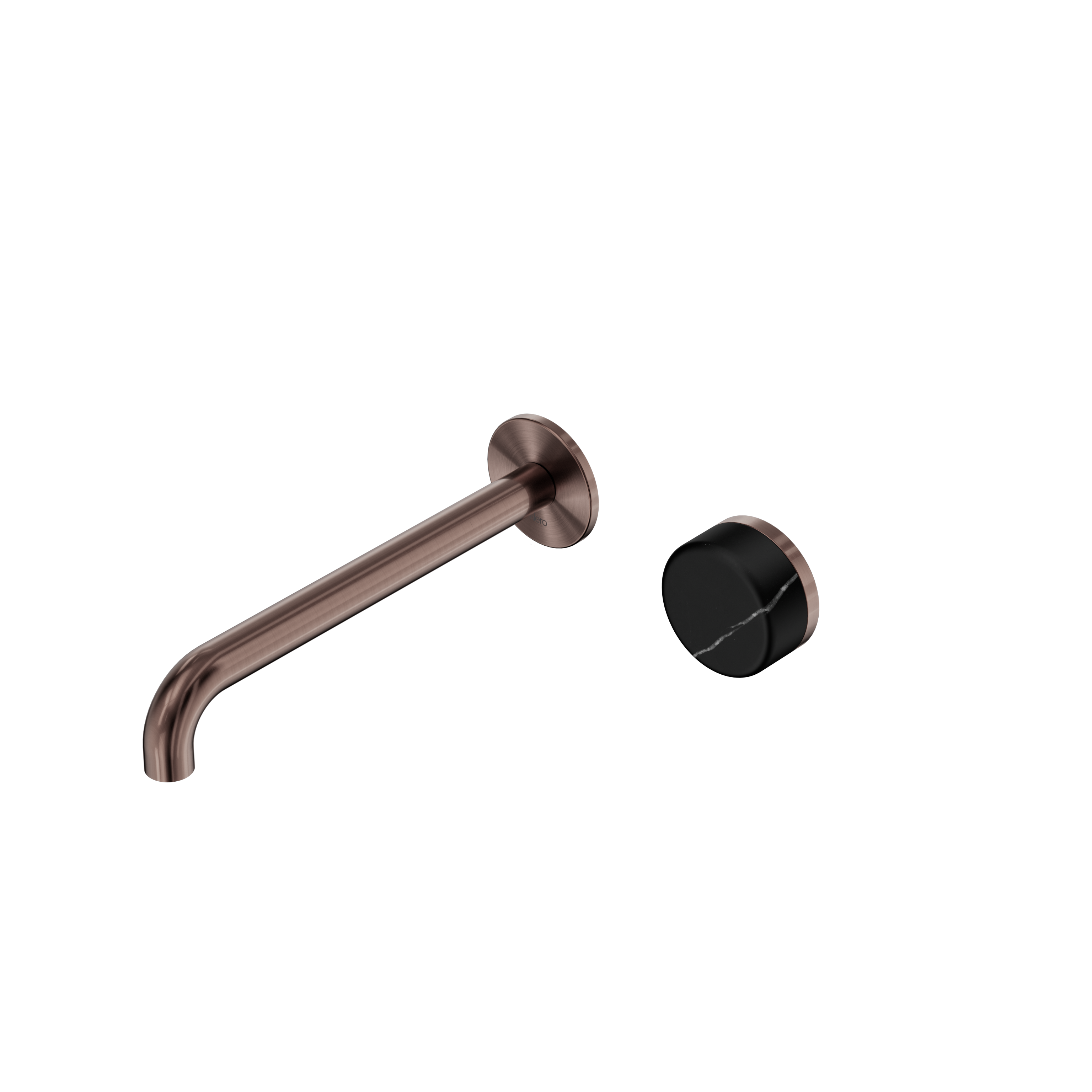 Nero Serenity Progressive Wall Basin Mixer Spout With Marquina Black Handle