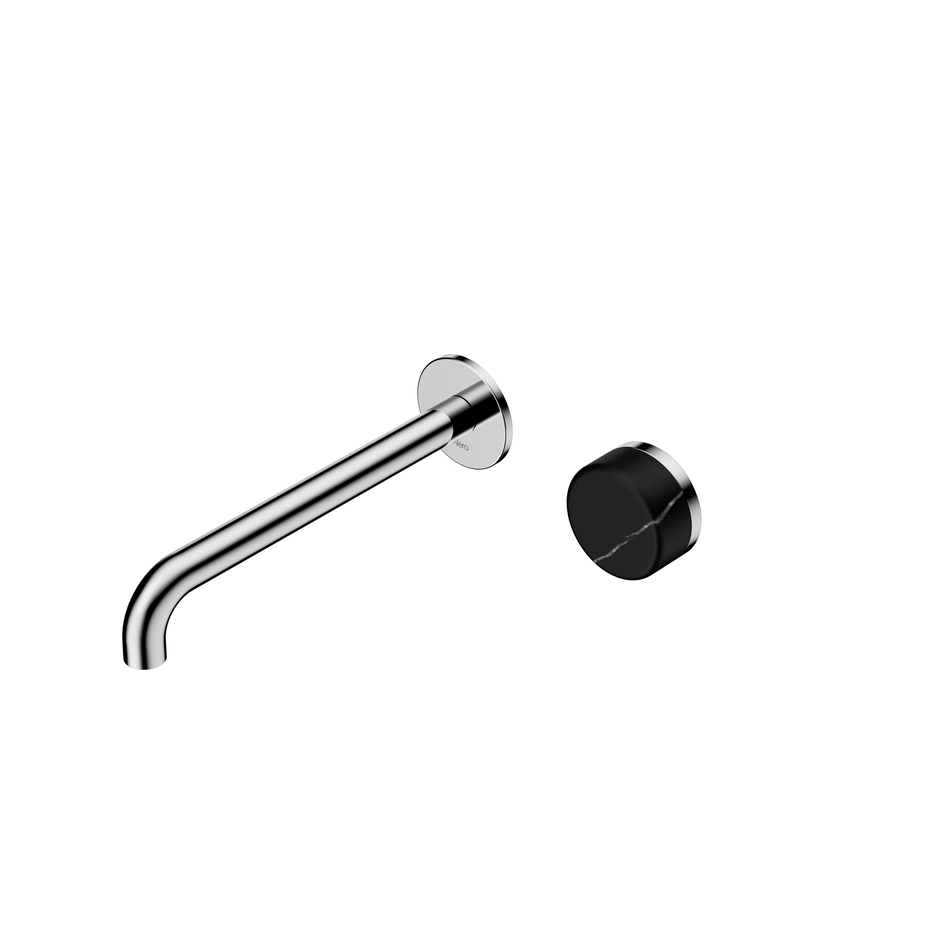 Nero Serenity Progressive Wall Basin Mixer Spout With Marquina Black Handle