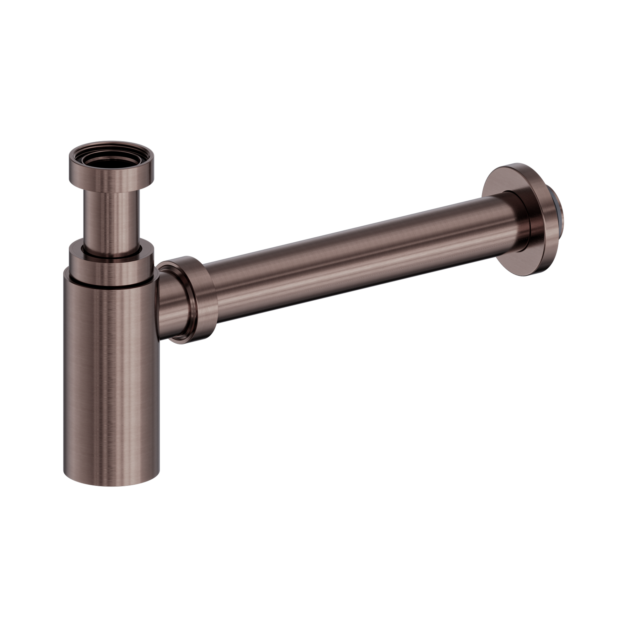 Nero 40mm Round Bottle Trap II, Brushed Bronze
