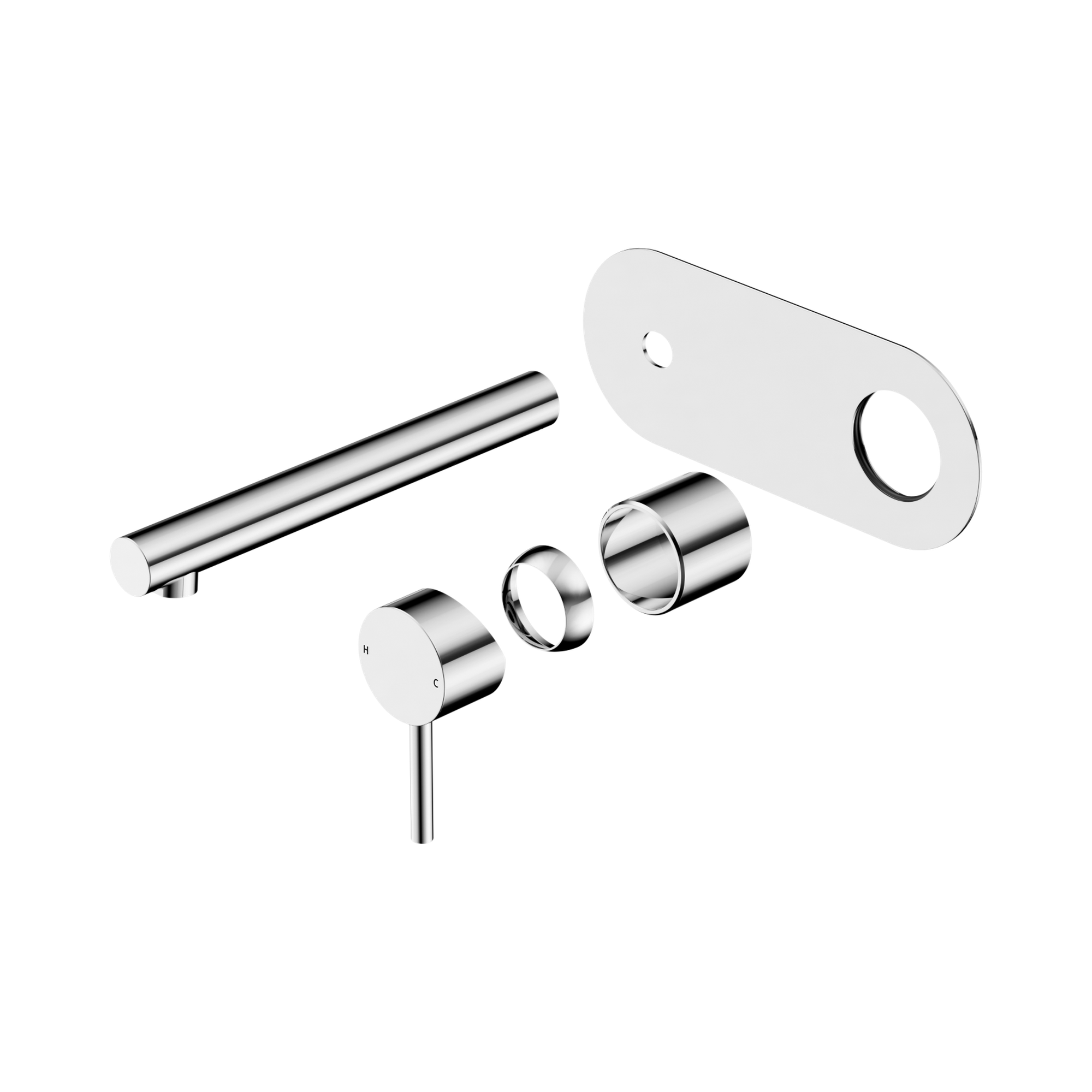 Nero Dolce II Wall Mixer Set Trim Kits Only, Chrome