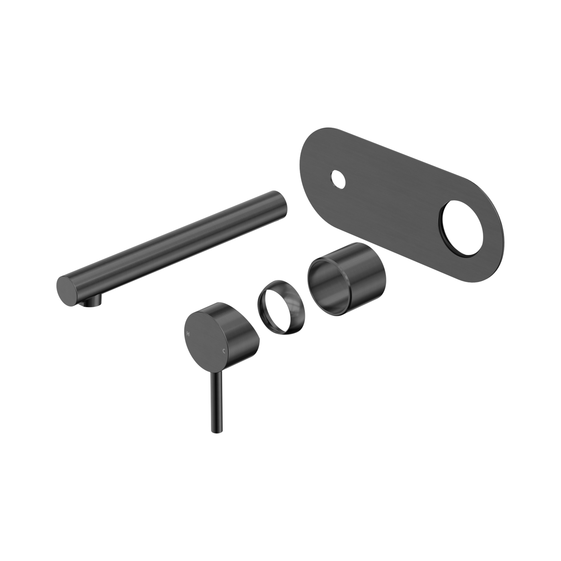 Nero Dolce II Wall Mixer Set Trim Kits Only, Gun Metal