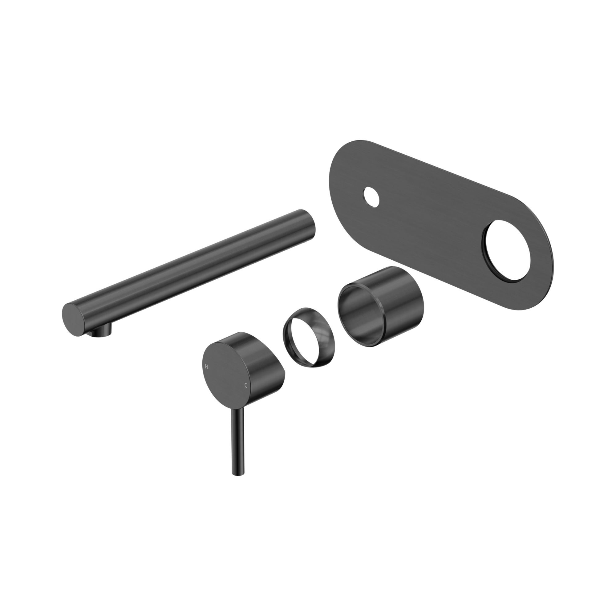Nero Dolce II Wall Mixer Set Trim Kits Only, Gun Metal