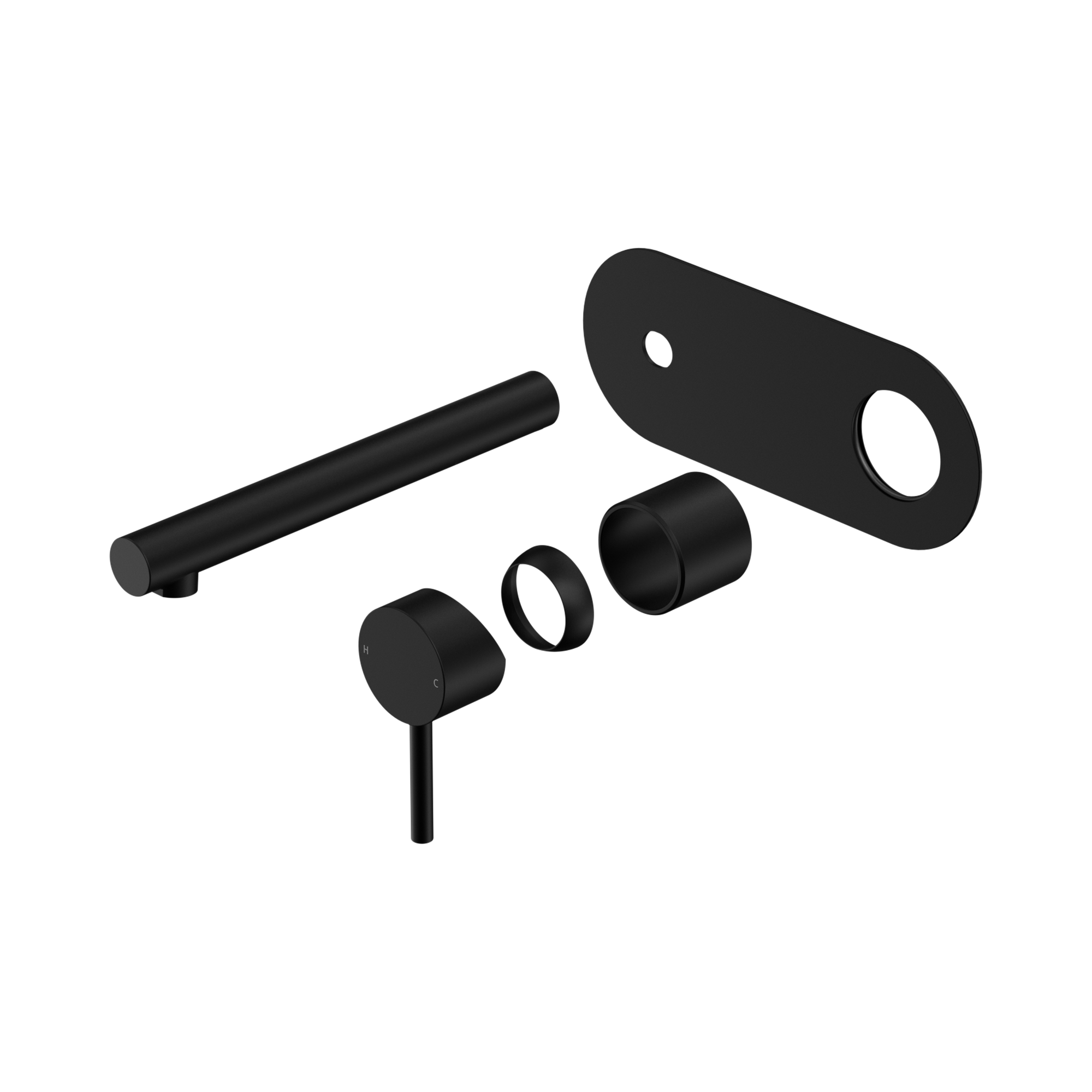 Nero Dolce II Wall Mixer Set Trim Kits Only, Matte Black