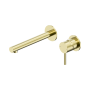 Nero Dolce II Wall Mixer Set Separate Back Plate, Brushed Gold