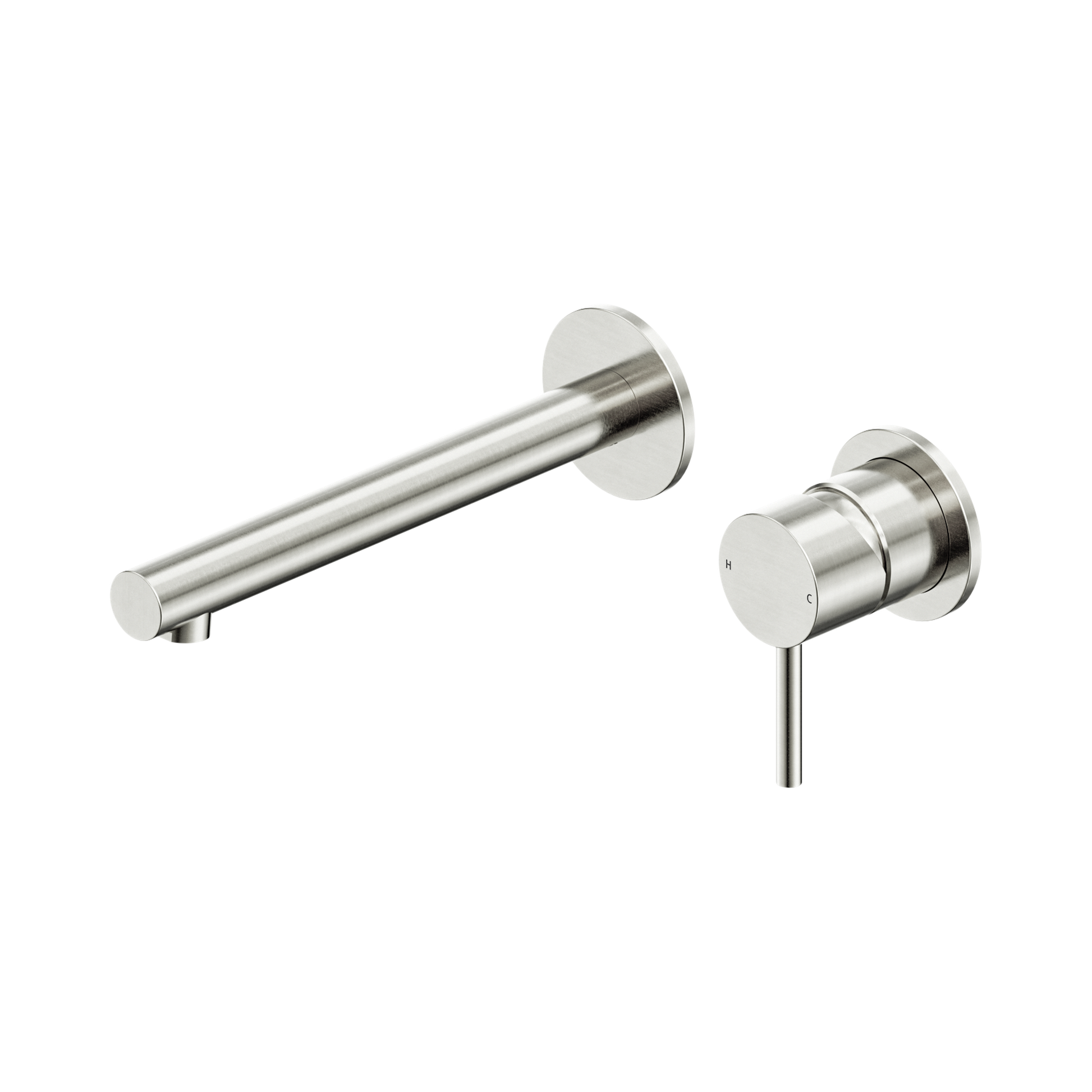 Nero Dolce II Wall Mixer Set Separate Back Plate, Brushed Nickel
