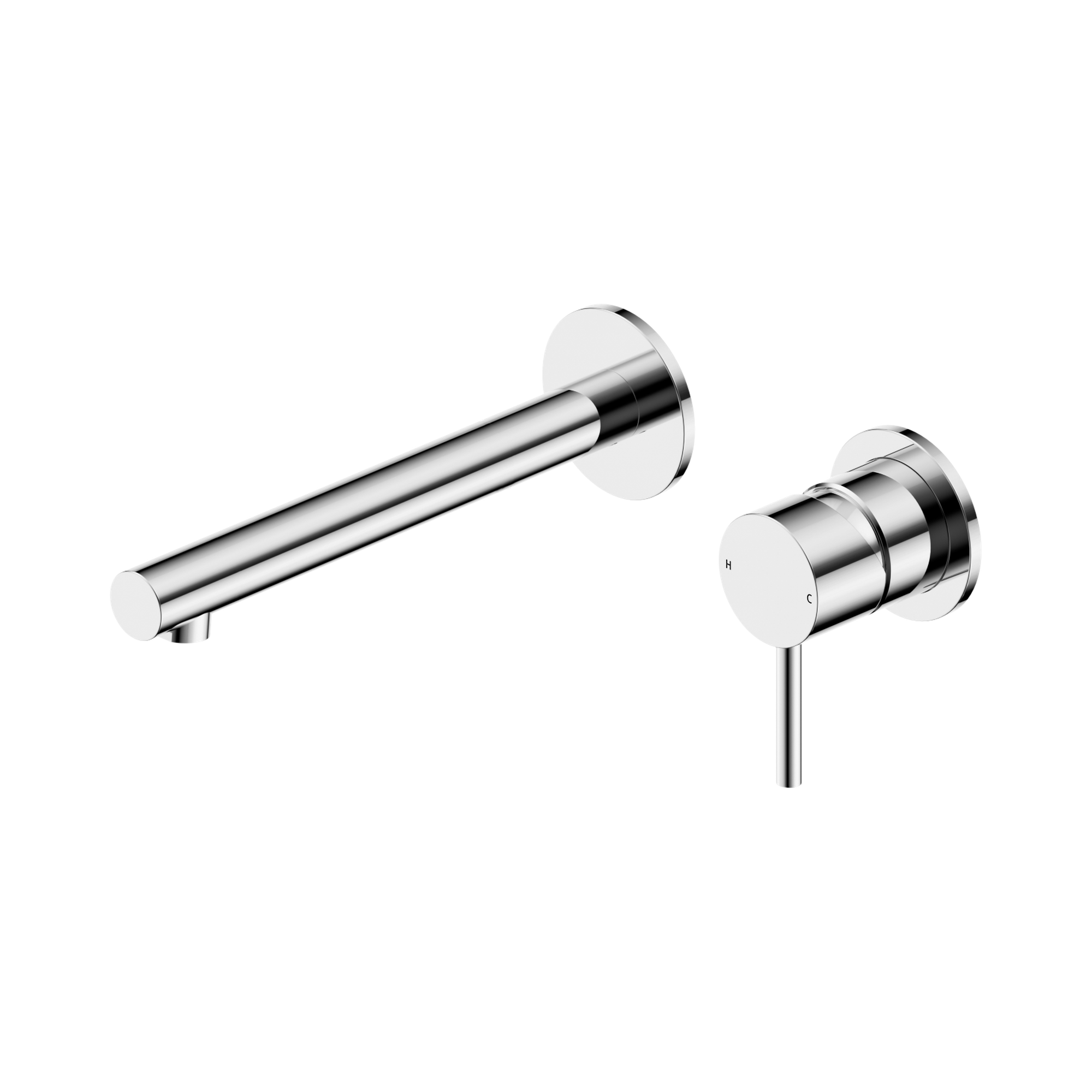Nero Dolce II Wall Mixer Set Separate Back Plate, Chrome