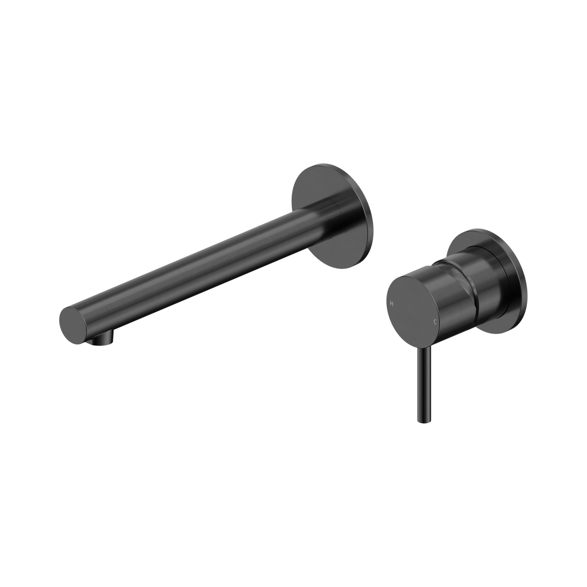Nero Dolce II Wall Mixer Set Separate Back Plate, Gun Metal