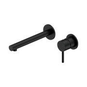 Nero Dolce II Wall Mixer Set Separate Back Plate, Matte Black