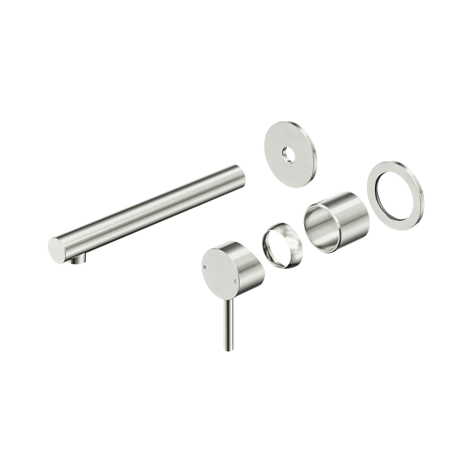Nero Dolce II Wall Mixer Set Separate Back Plate Trim Kits Only, Brushed Nickel