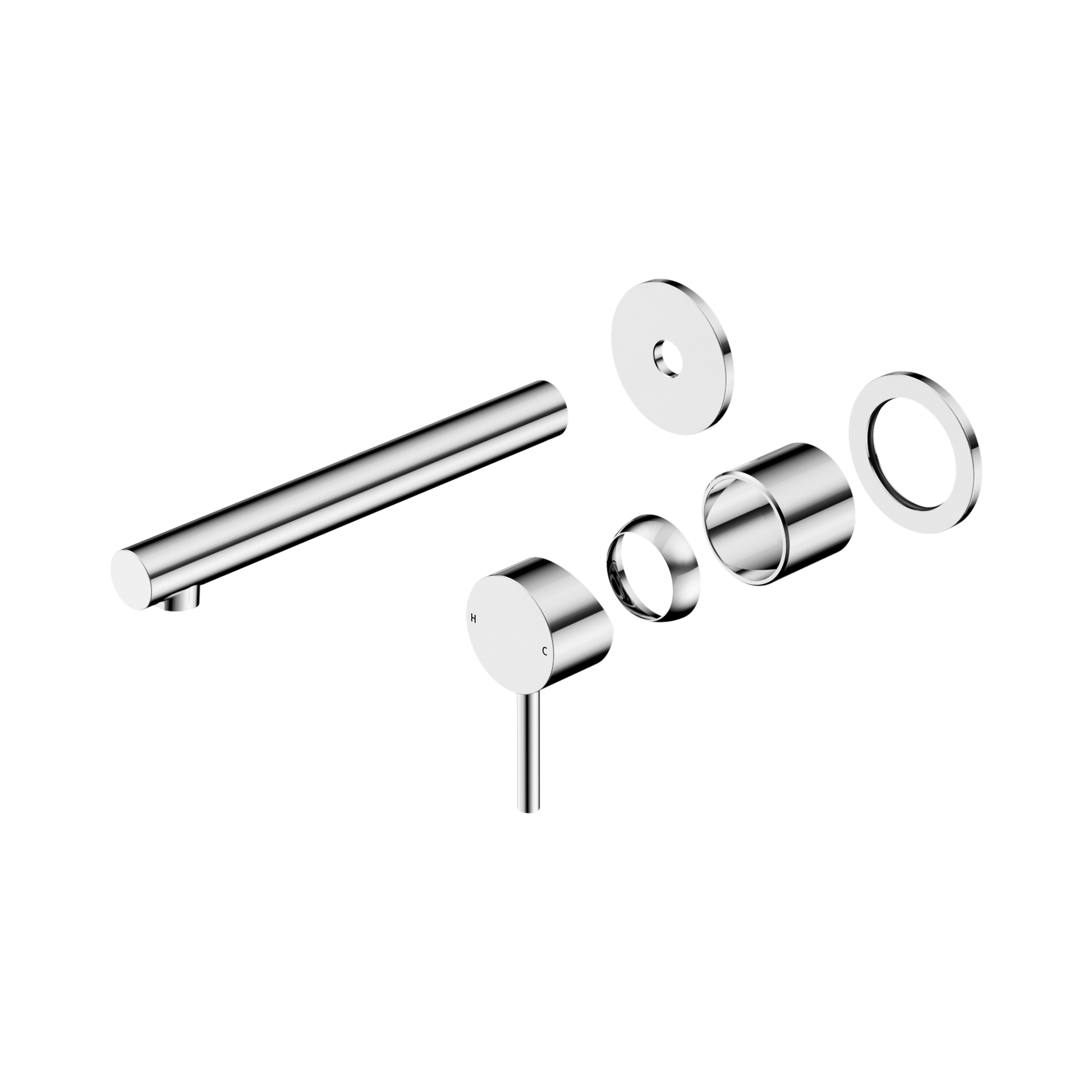 Nero Dolce II Wall Mixer Set Separate Back Plate Trim Kits Only, Chrome