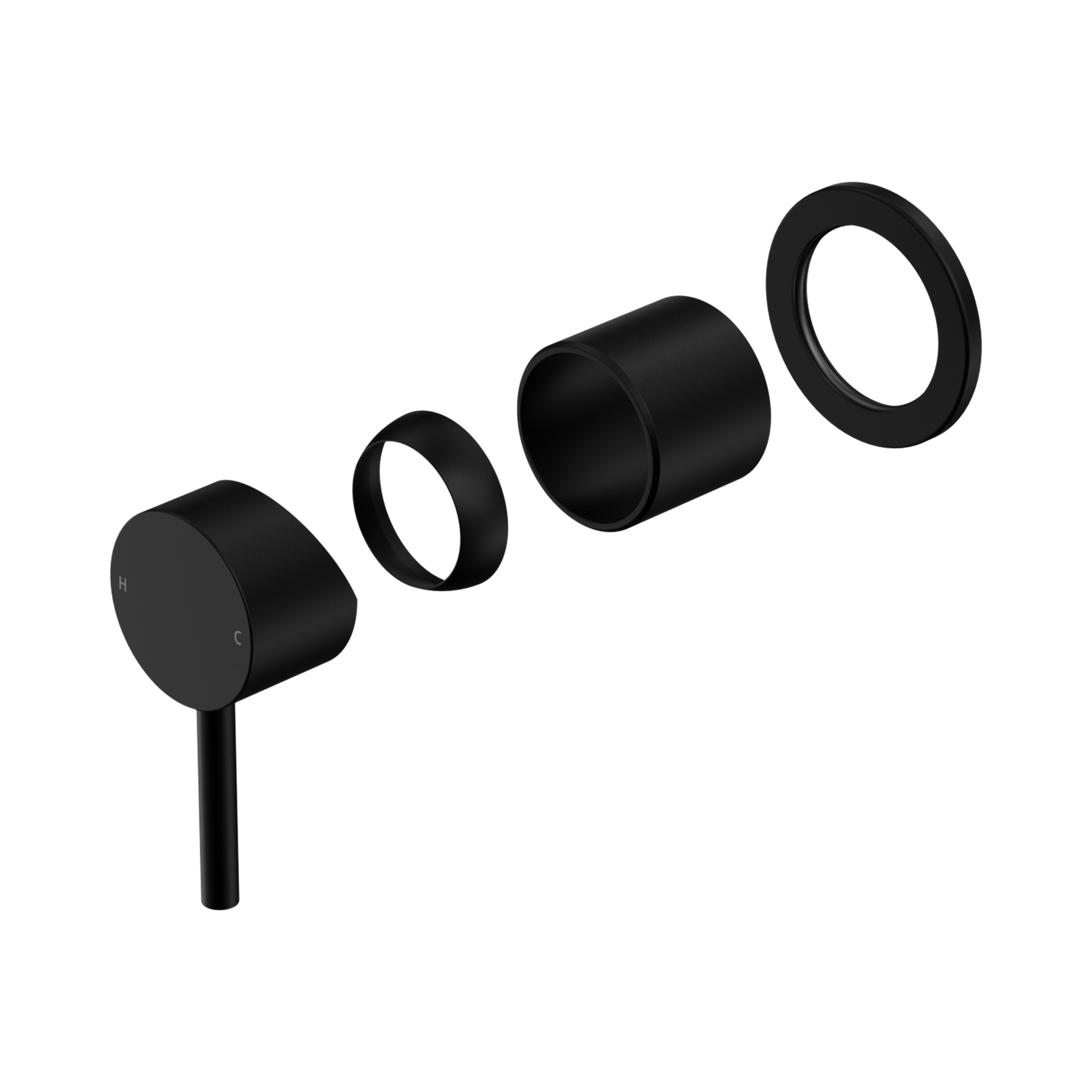 Nero Dolce II Wall/Shower Mixer Trim Kits Only, Matte Black