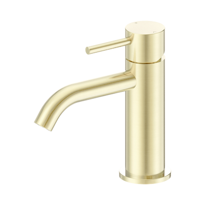 Nero Dolce II Basin Mixer Curved Spout, Brushed Gold