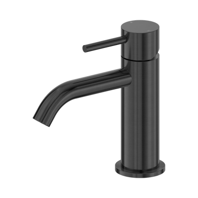 Nero Dolce II Basin Mixer Curved Spout, Gun Metal