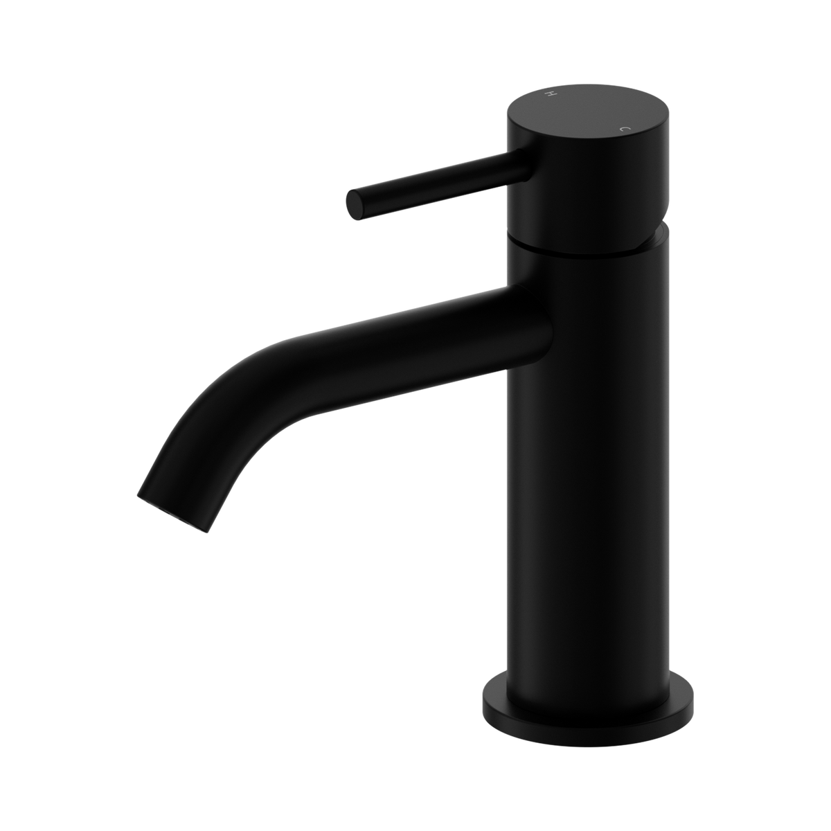 Nero Dolce II Basin Mixer Curved Spout, Matte Black