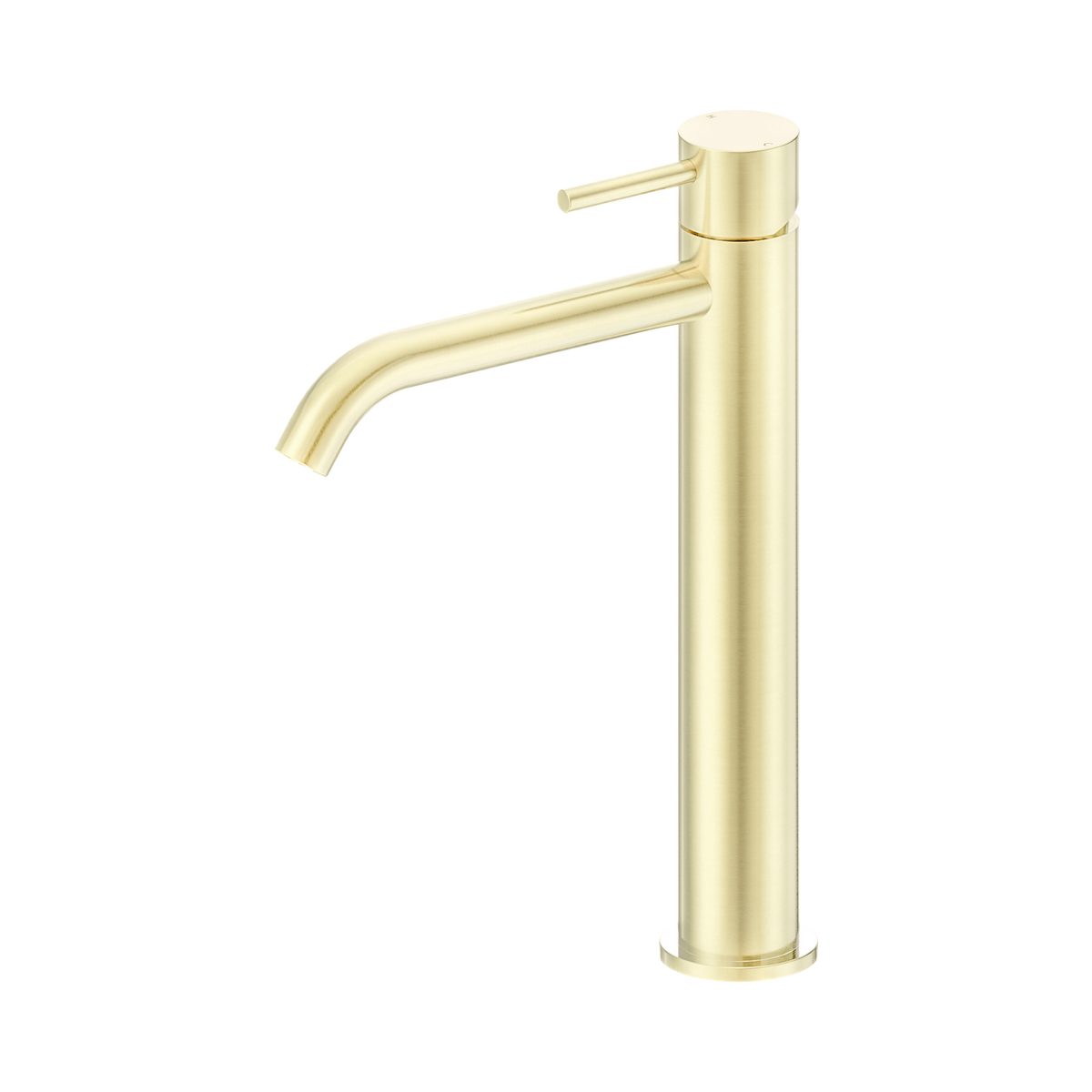 Nero Dolce II Tall Basin Mixer Curved Spout, Brushed Gold