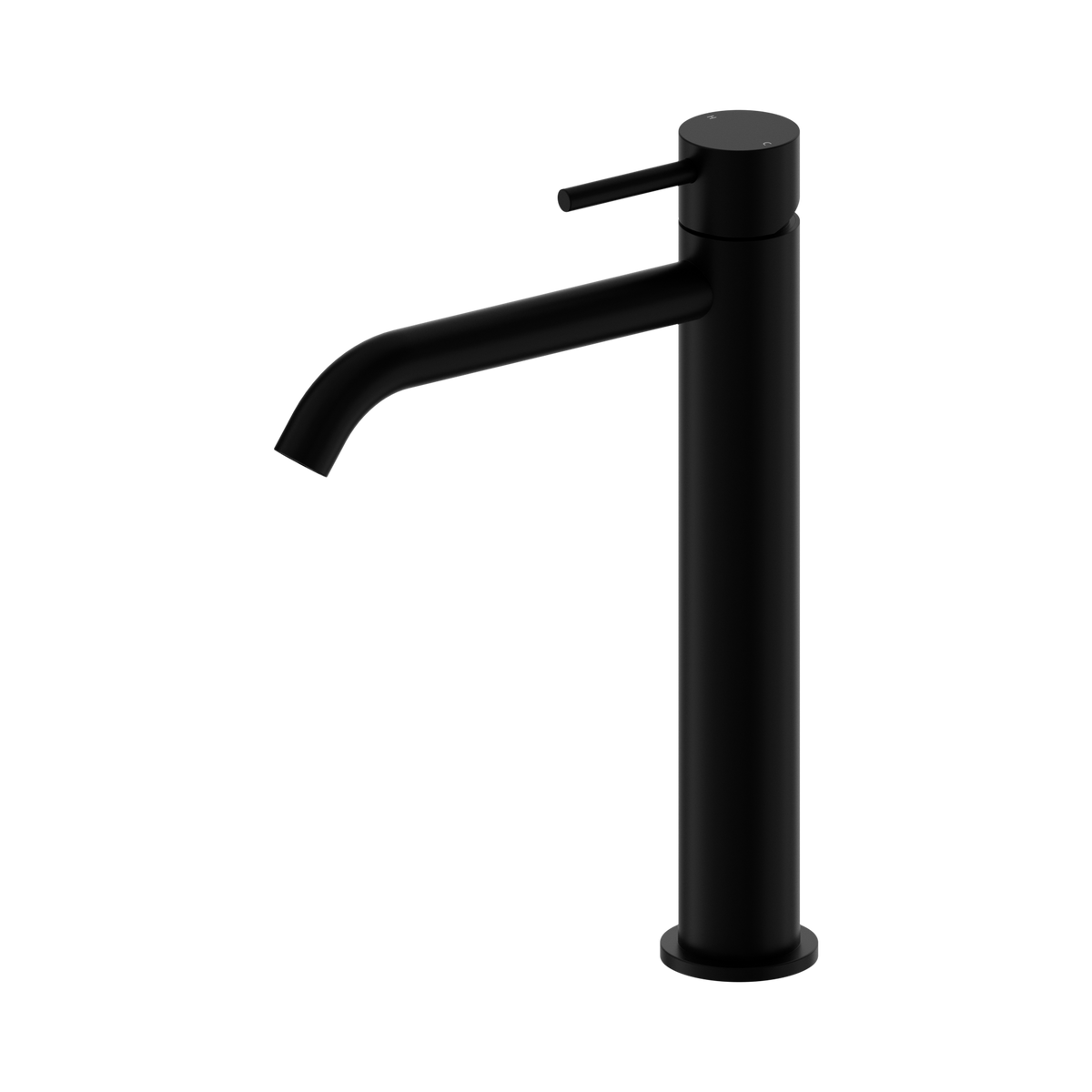 Nero Dolce II Tall Basin Mixer Curved Spout, Matte Black