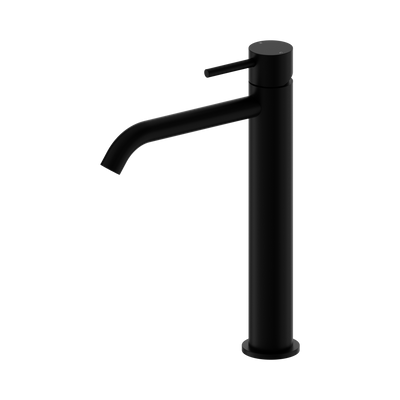 Nero Dolce II Tall Basin Mixer Curved Spout, Matte Black