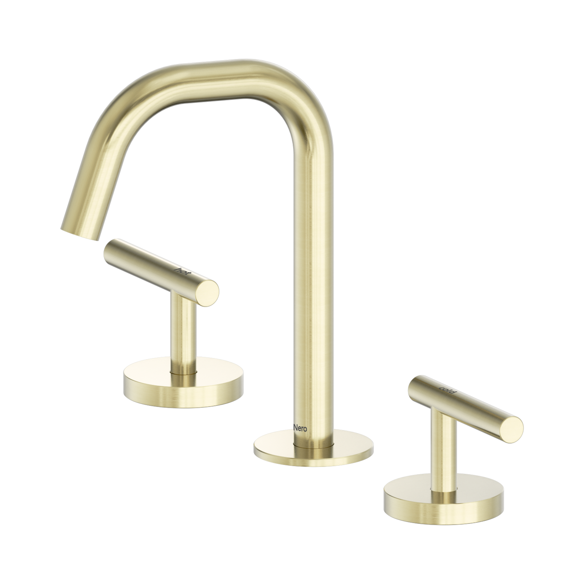 Nero Mecca Lever Basin Set Edge Spout, Brushed Gold