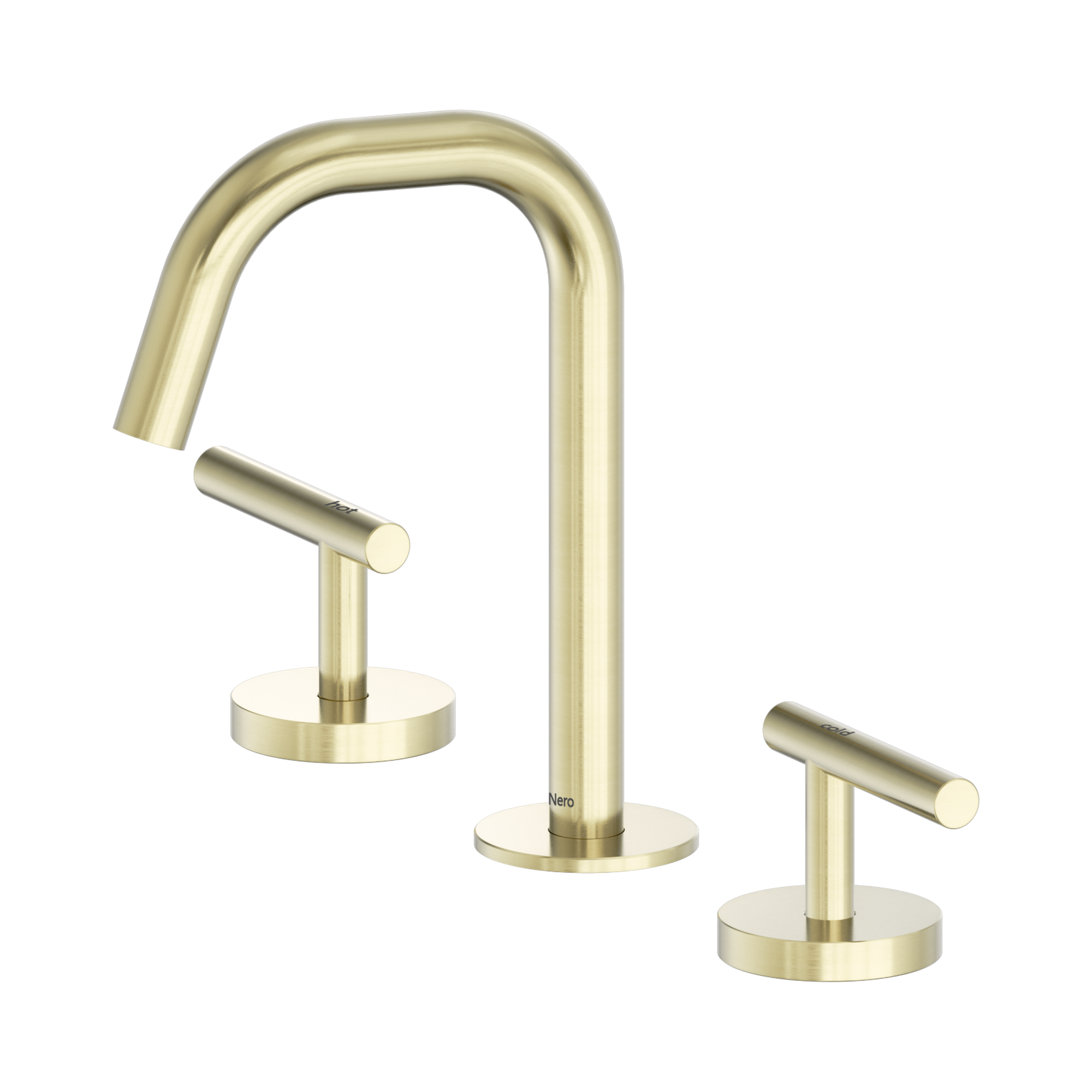 Nero Mecca Lever Basin Set Edge Spout, Brushed Gold