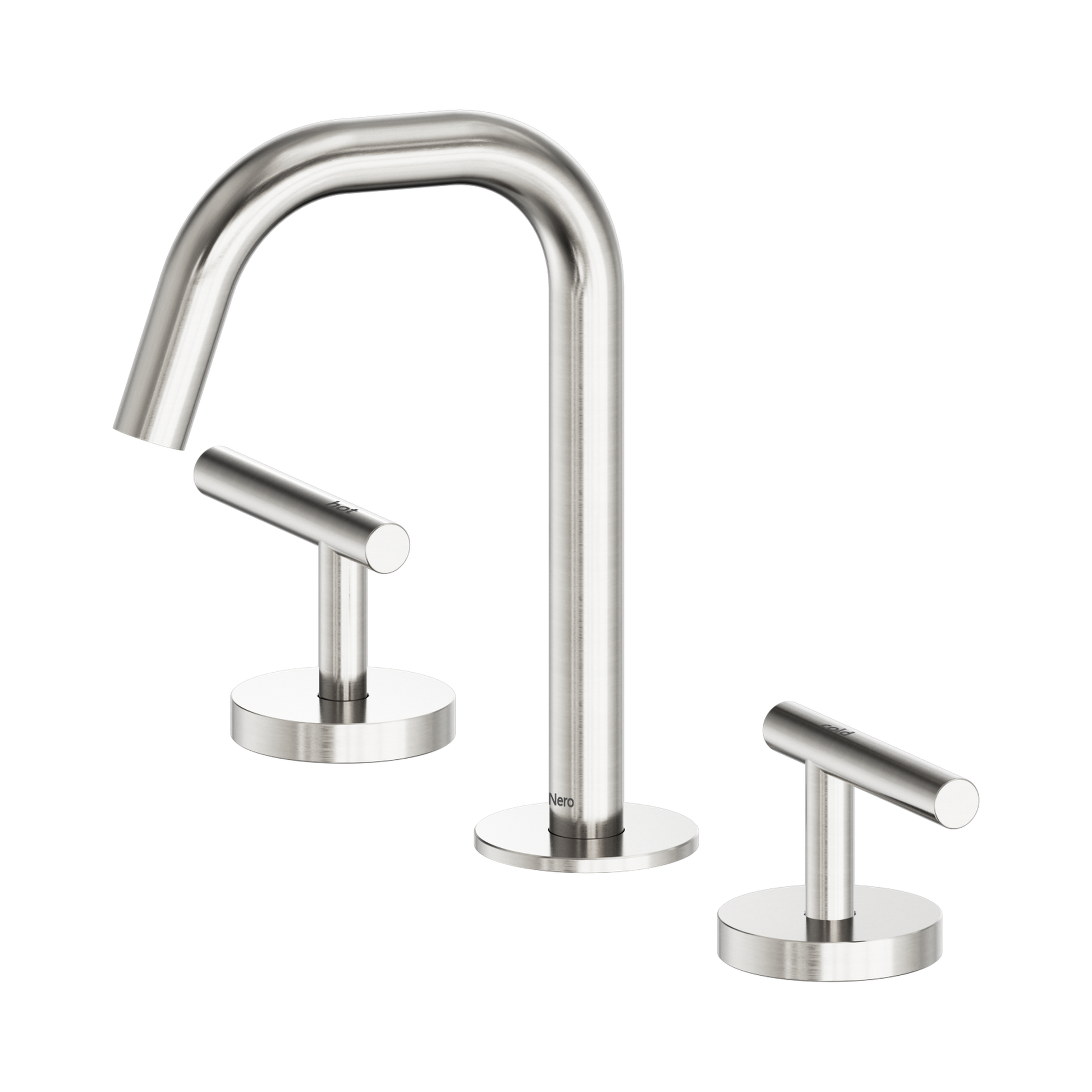 Nero Mecca Lever Basin Set Edge Spout, Brushed Nickel