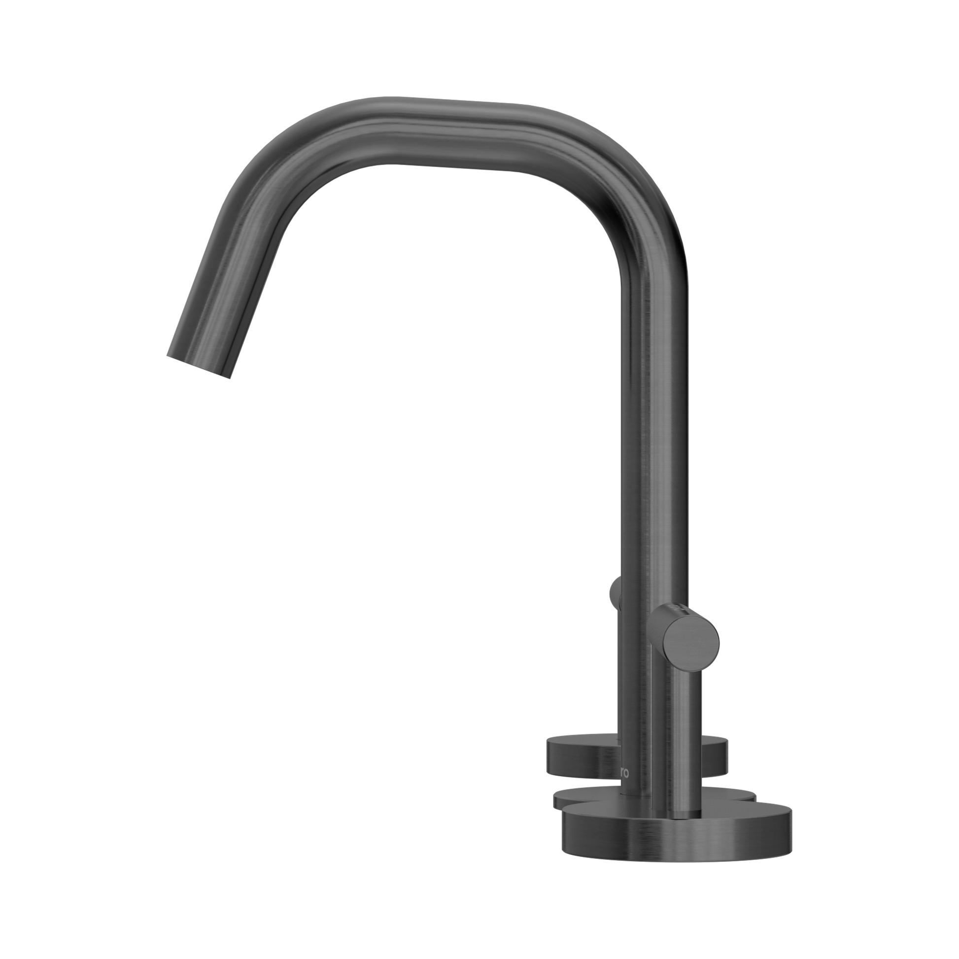 Nero Mecca Lever Basin Set Edge Spout, Gun Metal
