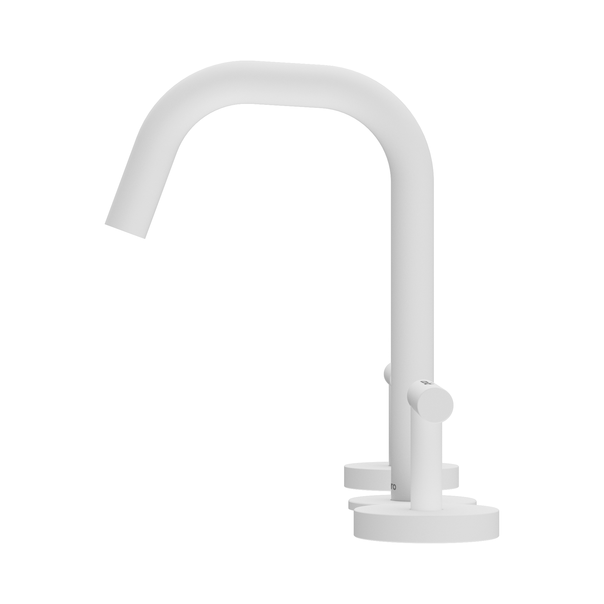 Nero Mecca Lever Basin Set Edge Spout, Matte White