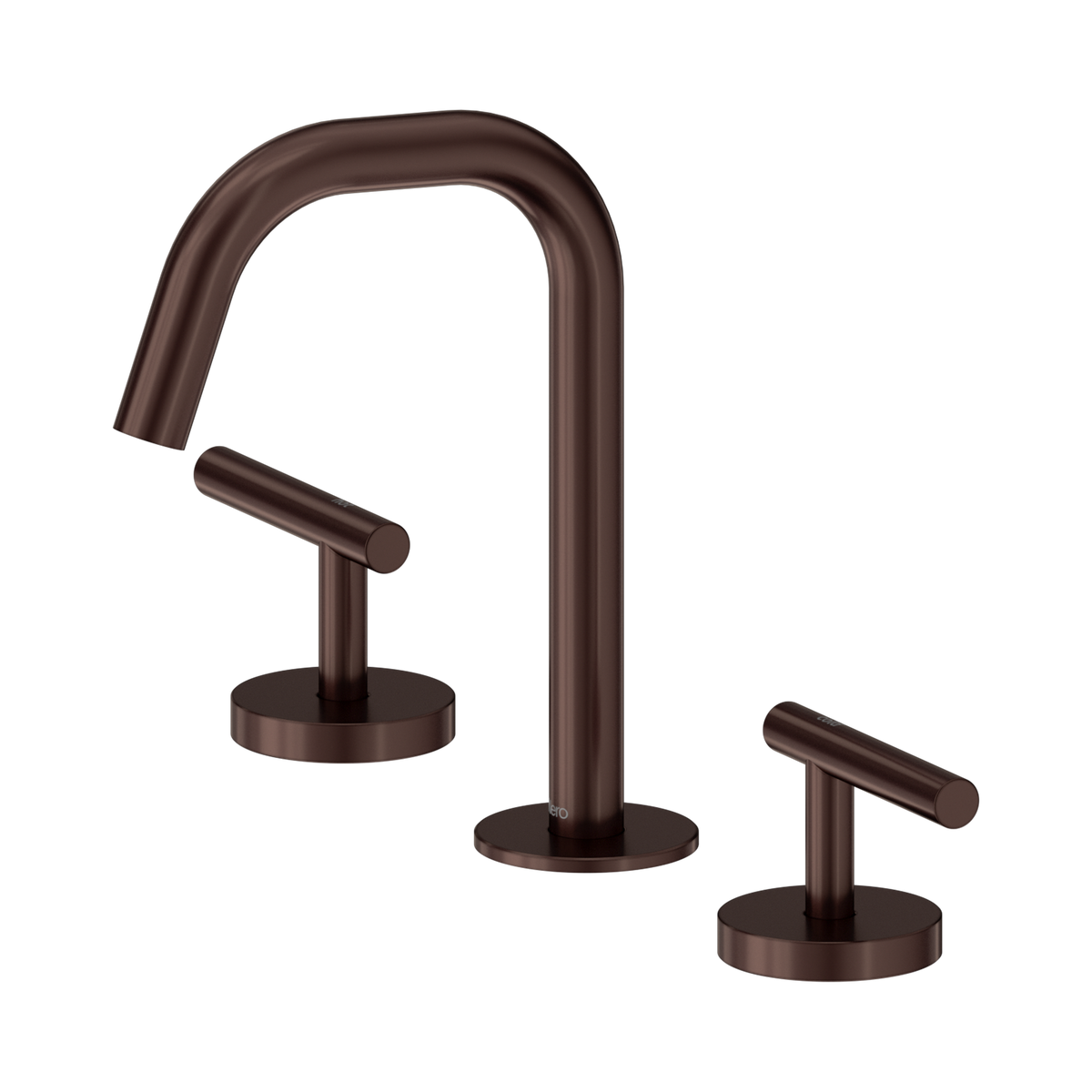 Nero Mecca Lever Basin Set Edge Spout, Rome Bronze