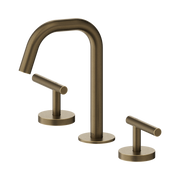 Nero Mecca Lever Basin Set Edge Spout, Tumbled Antique Brass
