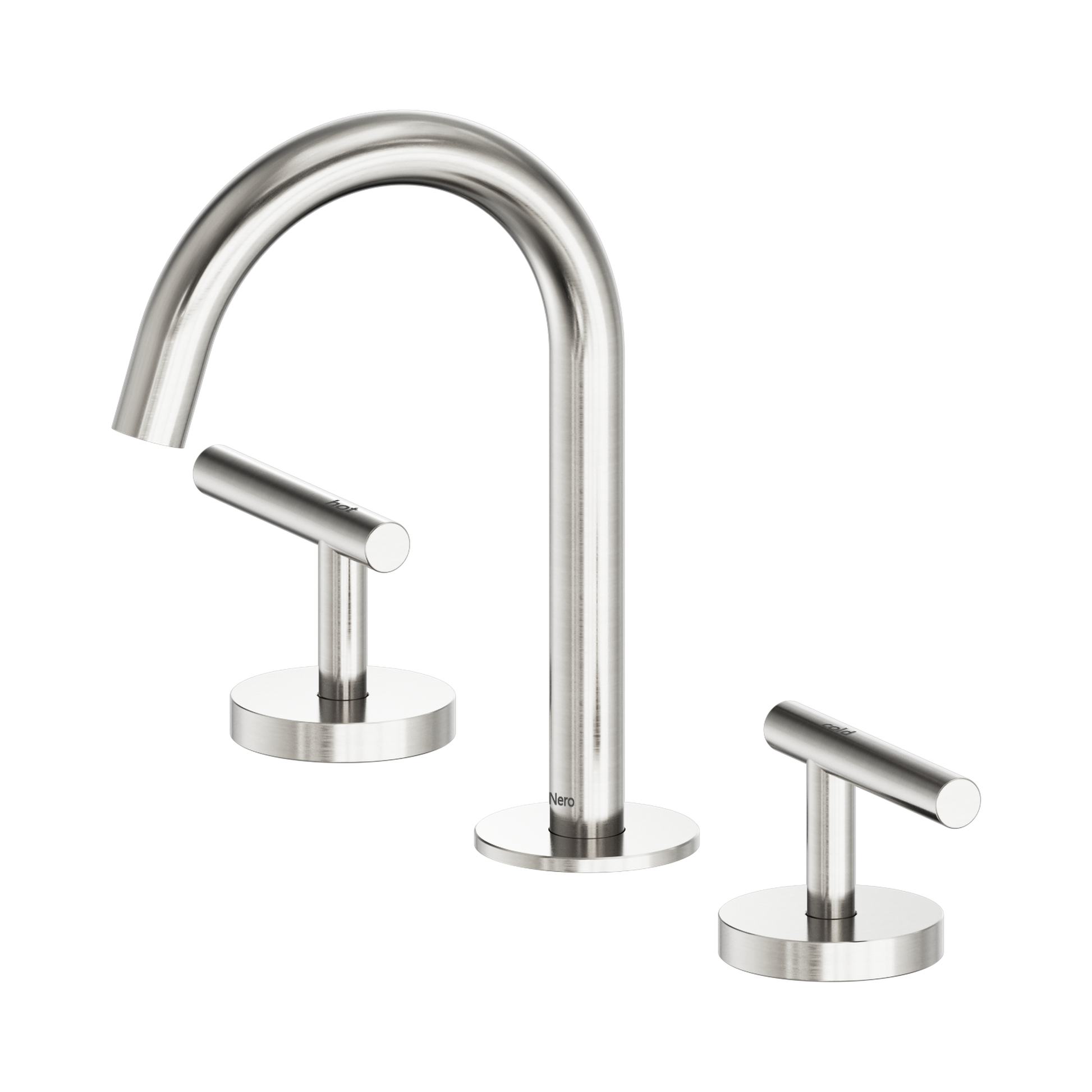 Nero Mecca Lever Basin Set Arc Spout, Brushed Nickel