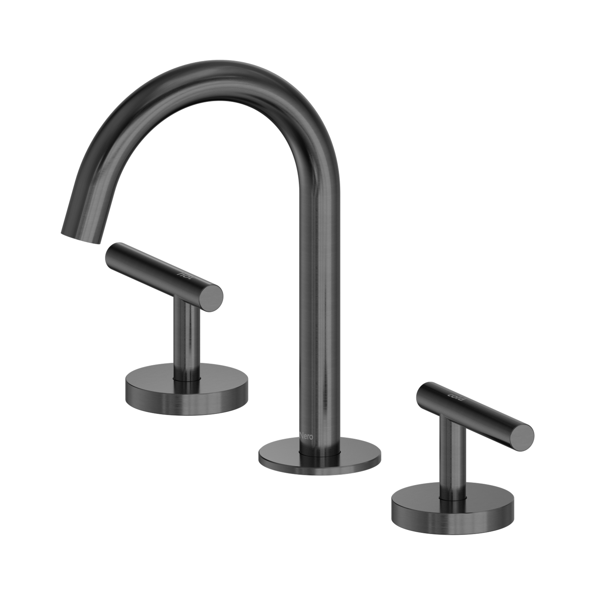 Nero Mecca Lever Basin Set Arc Spout, Gun Metal
