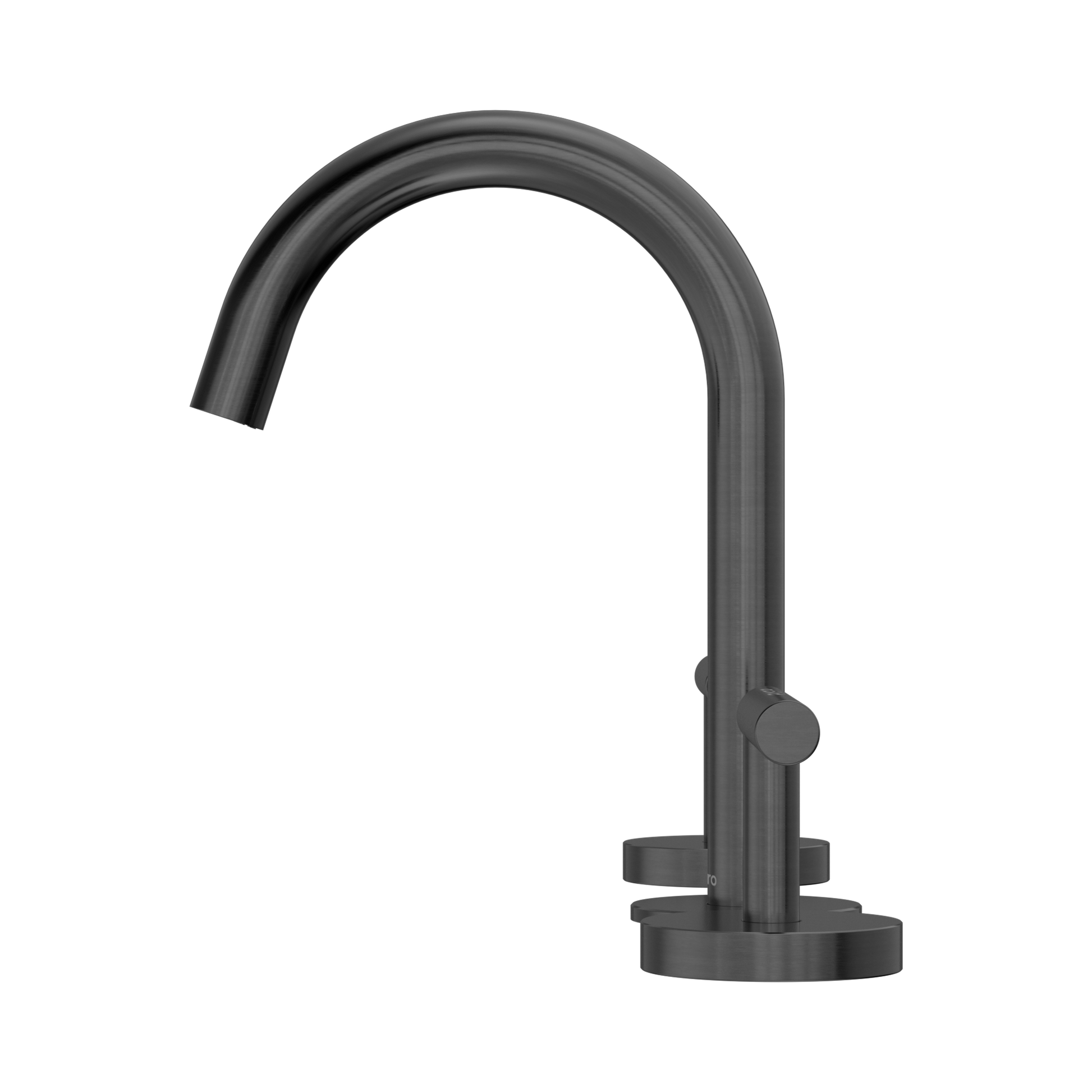 Nero Mecca Lever Basin Set Arc Spout, Gun Metal