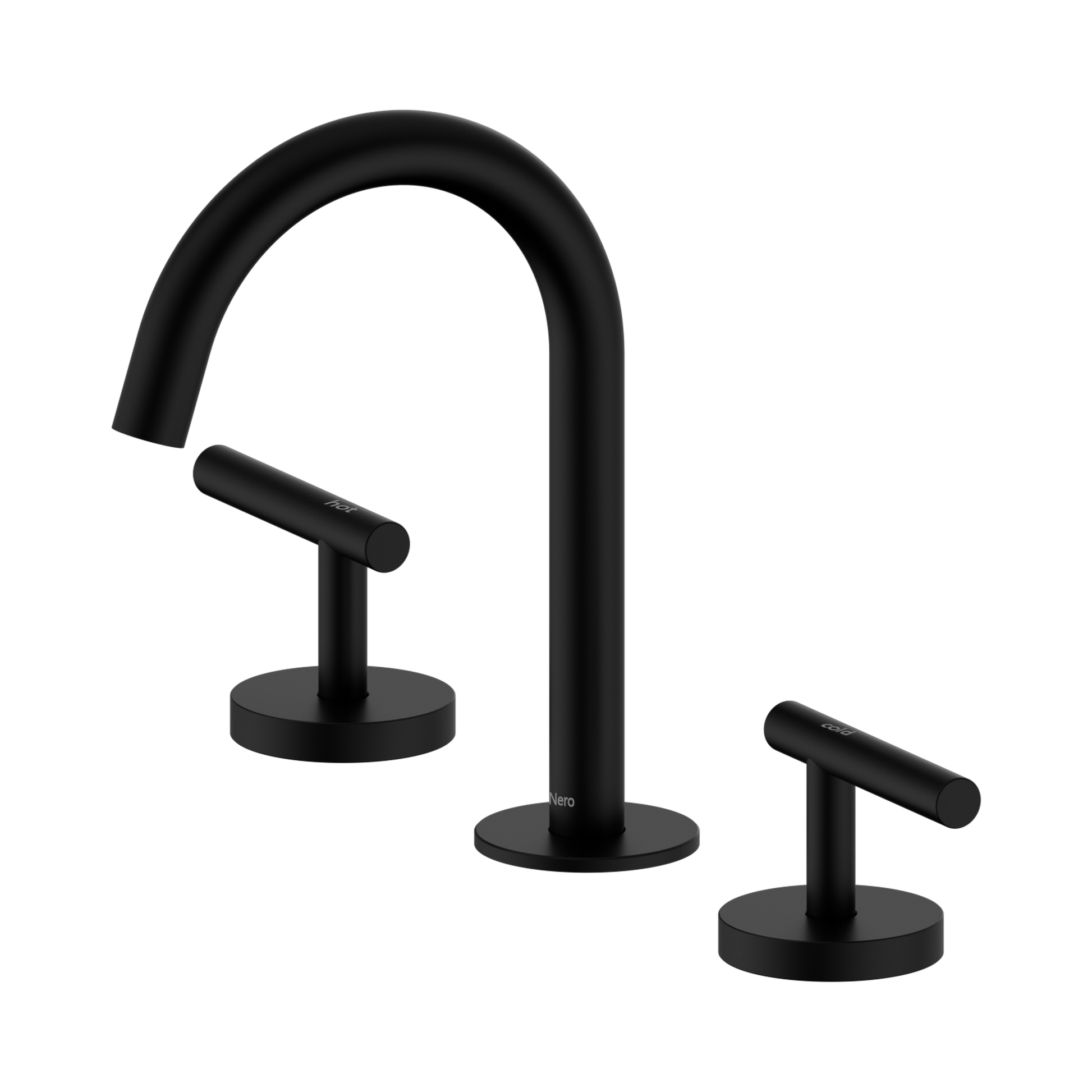 Nero Mecca Lever Basin Set Arc Spout, Matte Black