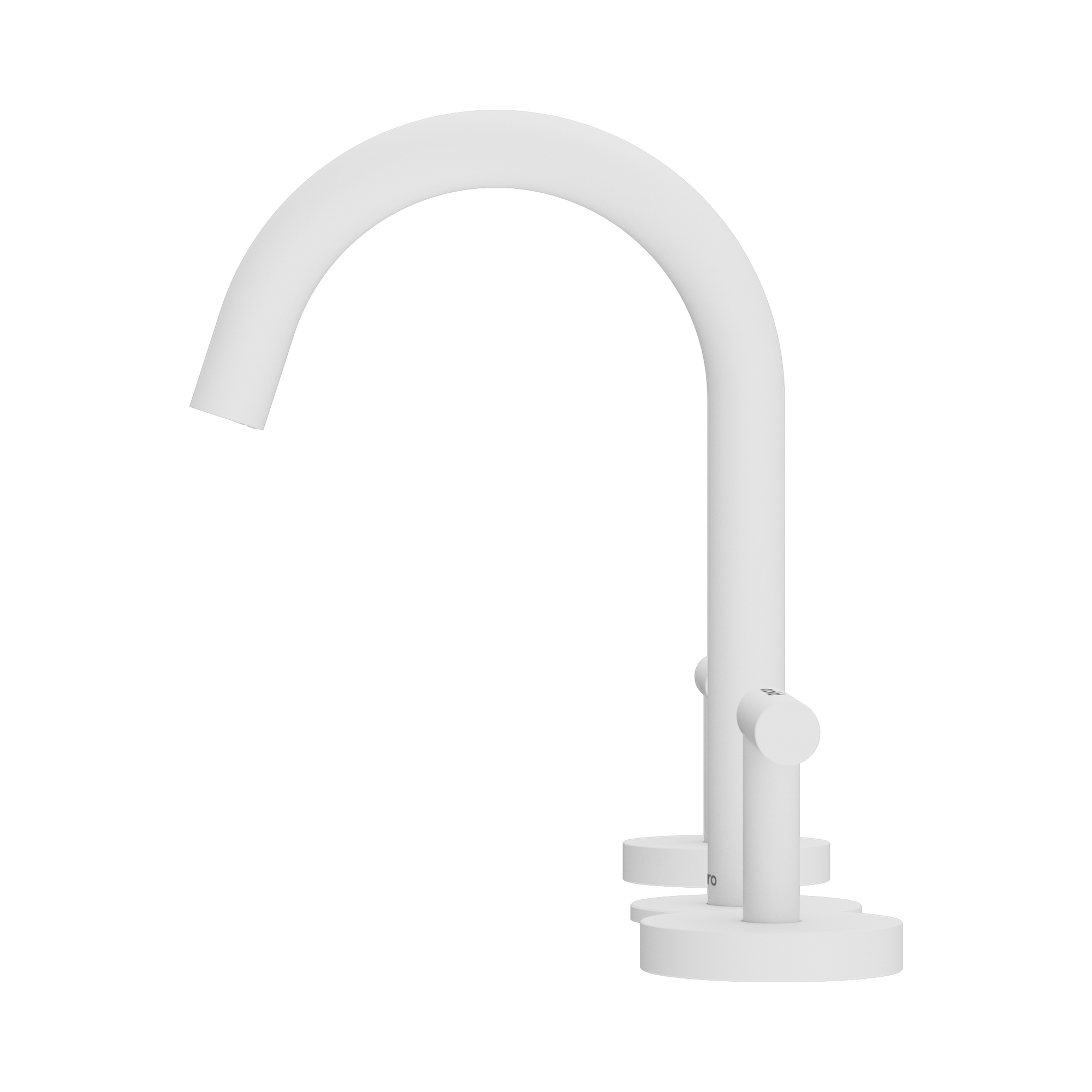 Nero Mecca Lever Basin Set Arc Spout, Matte White