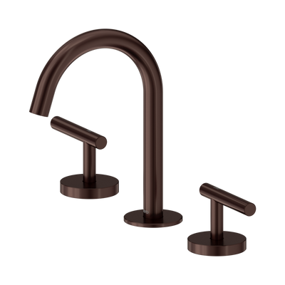 Nero Mecca Lever Basin Set Arc Spout, Rome Bronze
