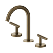 Nero Mecca Lever Basin Set Arc Spout, Tumbled Antique Brass