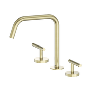 Nero Mecca Lever Bath/Kitchen Set Edge Spout II, Brushed Gold