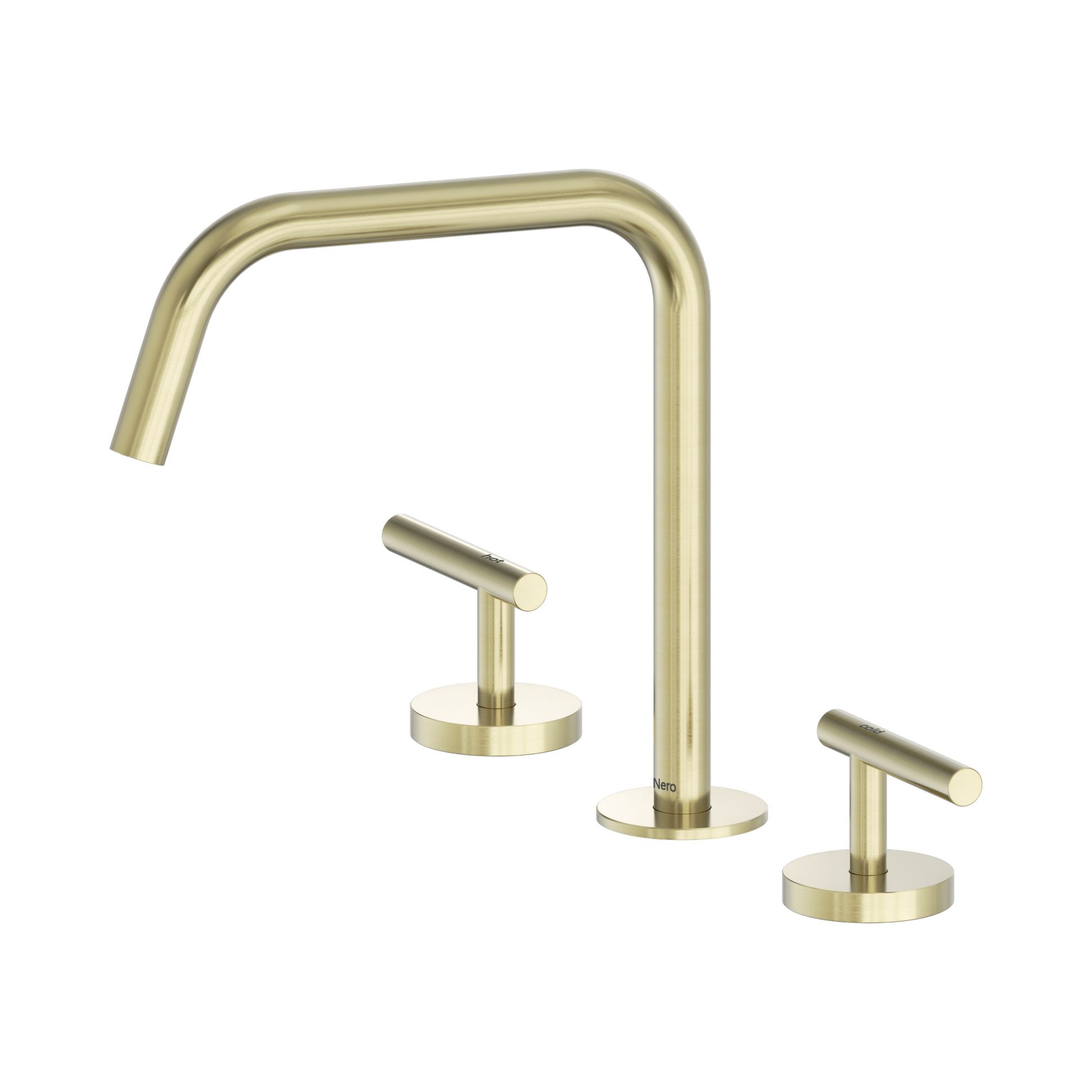 Nero Mecca Lever Bath/Kitchen Set Edge Spout II, Brushed Gold