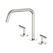 Nero Mecca Lever Bath/Kitchen Set Edge Spout II, Brushed Nickel