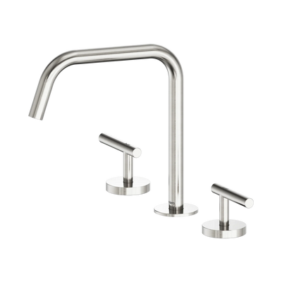 Nero Mecca Lever Bath/Kitchen Set Edge Spout II, Brushed Nickel